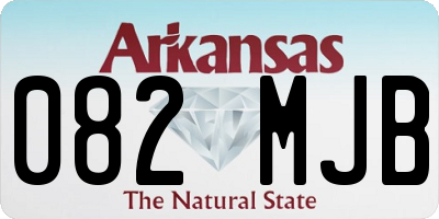 AR license plate 082MJB