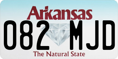 AR license plate 082MJD