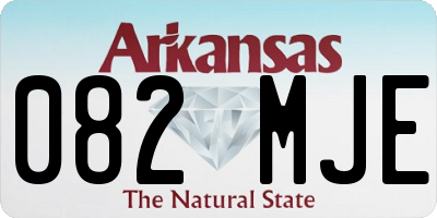 AR license plate 082MJE
