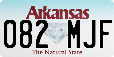 AR license plate 082MJF