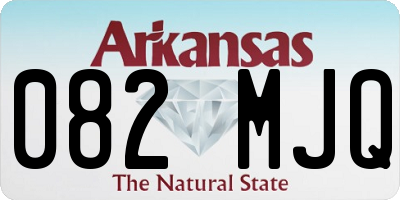 AR license plate 082MJQ