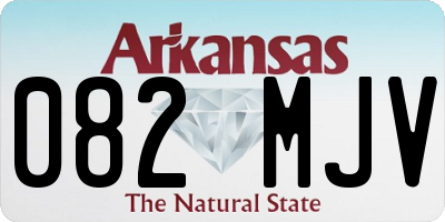 AR license plate 082MJV