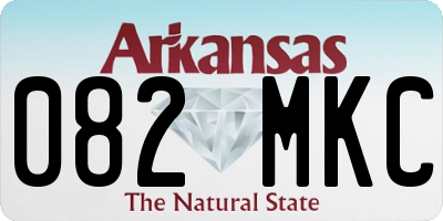 AR license plate 082MKC