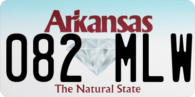 AR license plate 082MLW