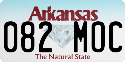 AR license plate 082MOC