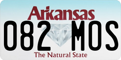 AR license plate 082MOS