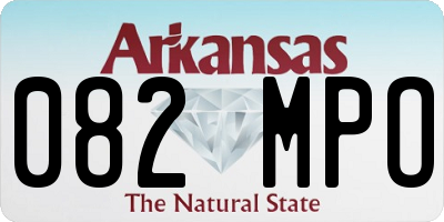 AR license plate 082MPO