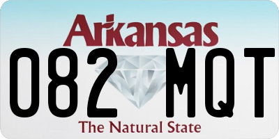 AR license plate 082MQT