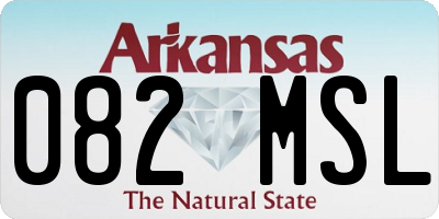 AR license plate 082MSL