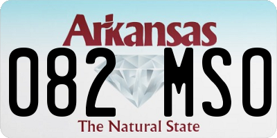 AR license plate 082MSO