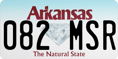 AR license plate 082MSR