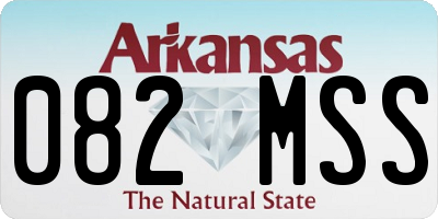 AR license plate 082MSS