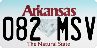 AR license plate 082MSV