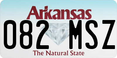 AR license plate 082MSZ