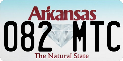 AR license plate 082MTC
