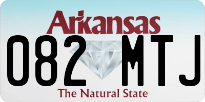 AR license plate 082MTJ