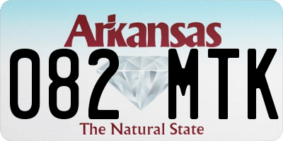 AR license plate 082MTK