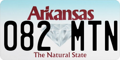 AR license plate 082MTN