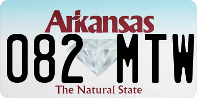 AR license plate 082MTW