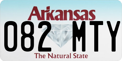 AR license plate 082MTY