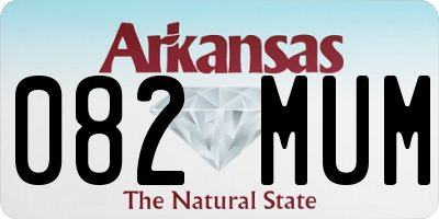 AR license plate 082MUM
