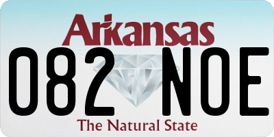 AR license plate 082NOE