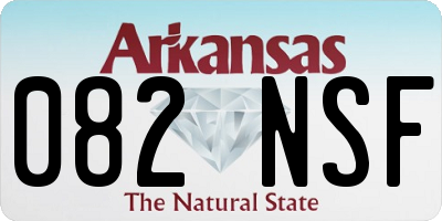 AR license plate 082NSF