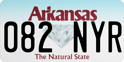 AR license plate 082NYR
