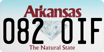 AR license plate 082OIF