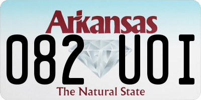 AR license plate 082UOI