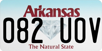 AR license plate 082UOV