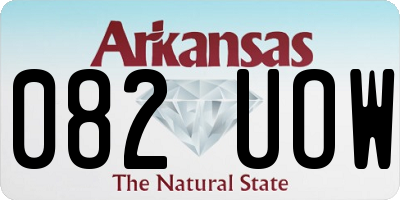 AR license plate 082UOW