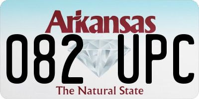 AR license plate 082UPC