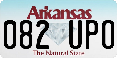 AR license plate 082UPO