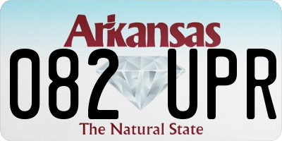AR license plate 082UPR