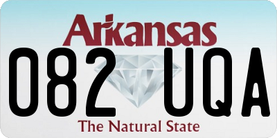 AR license plate 082UQA