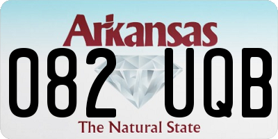 AR license plate 082UQB