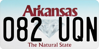 AR license plate 082UQN