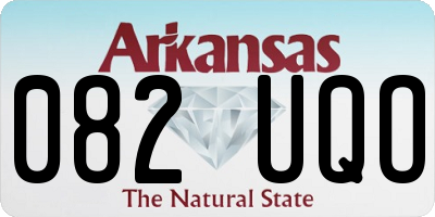 AR license plate 082UQO