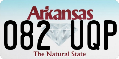 AR license plate 082UQP