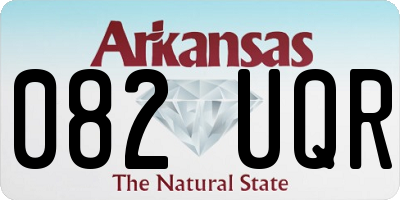 AR license plate 082UQR