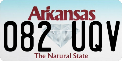 AR license plate 082UQV
