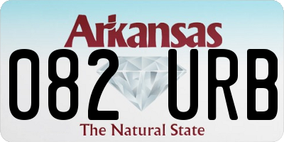 AR license plate 082URB