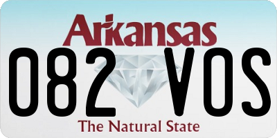 AR license plate 082VOS