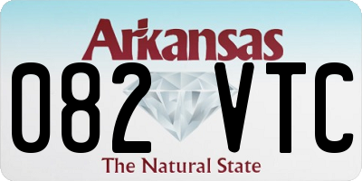 AR license plate 082VTC