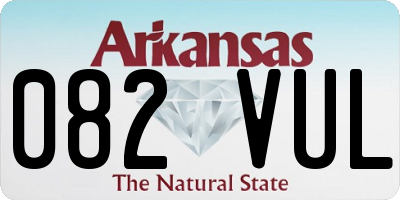 AR license plate 082VUL
