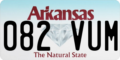 AR license plate 082VUM