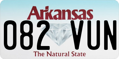 AR license plate 082VUN