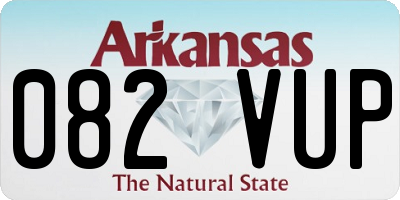AR license plate 082VUP
