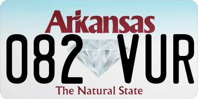 AR license plate 082VUR